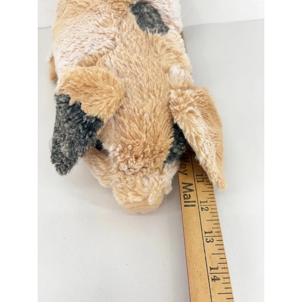 Folkmanis Grunting Pig Hand Puppet Spotted Tan Black Plush 2991 Sound Maker
